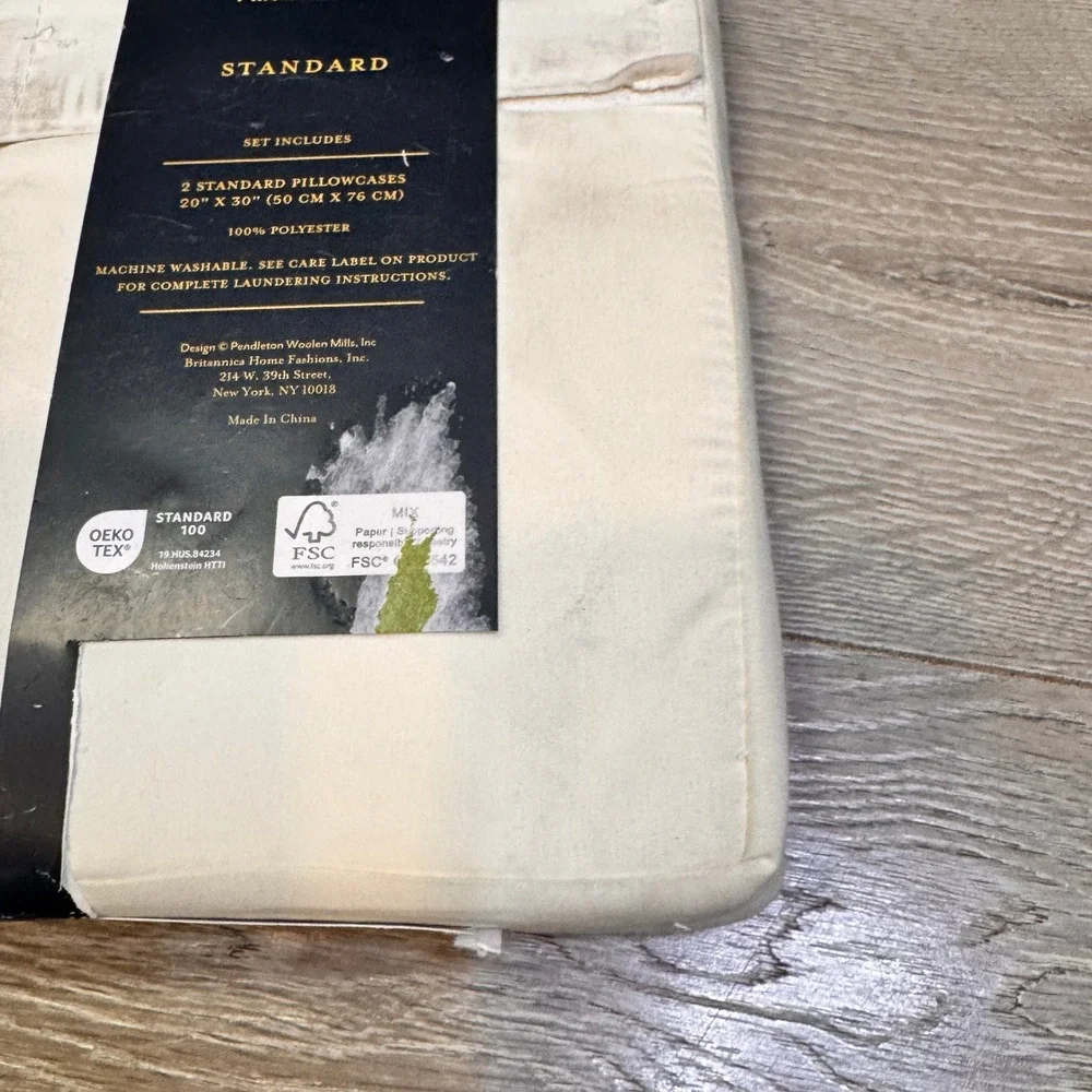 Pendleton‎ Cooling Technology Standard Pillowcase Pair Cream 20x30 2 Piece